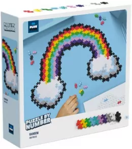 Puzzle by Number- Tęcza. Klocki Plus- Plus - tantis.pl