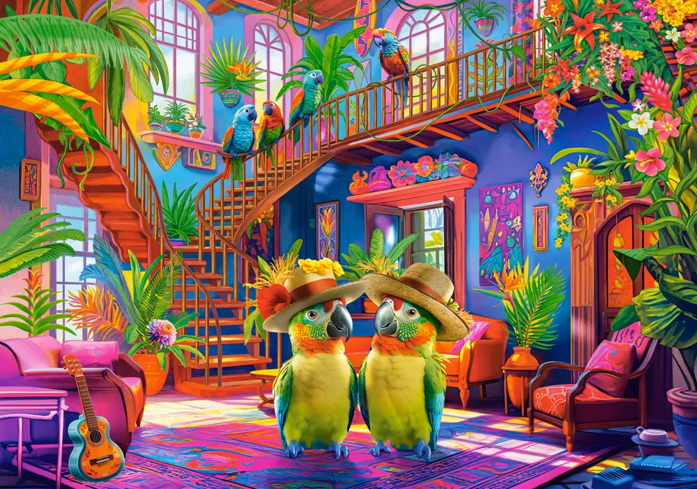 Puzzle 500. Parrots in Paradise - tantis.pl