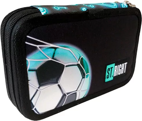 Piórnik podwójny z wyposażeniem PC4 Neon Football - tantis.pl
