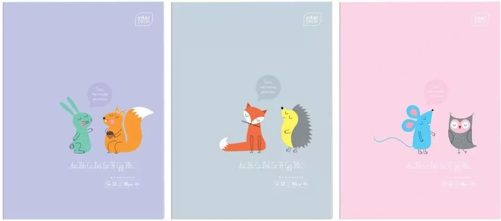 Zeszyt B&B Kids Pastel. A4/32K linia kolorowa. 10 sztuk - tantis.pl