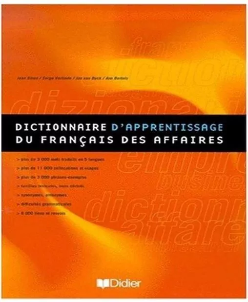 Dictionnaire d`apprentissage du francais des affai - tantis.pl