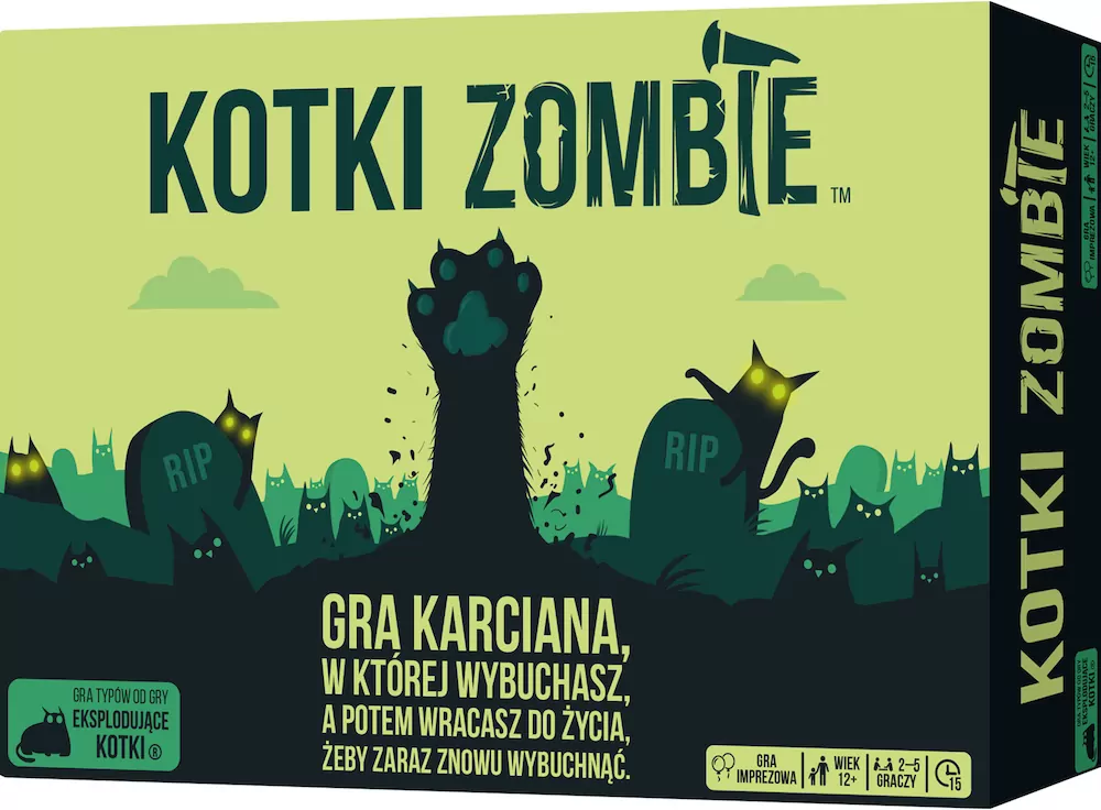 Kotki Zombie. Eksplodujące Kotki. Gra karciana - tantis.pl