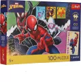 Puzzle 100 Marvel Bohaterski pająk + platat TREFL - tantis.pl