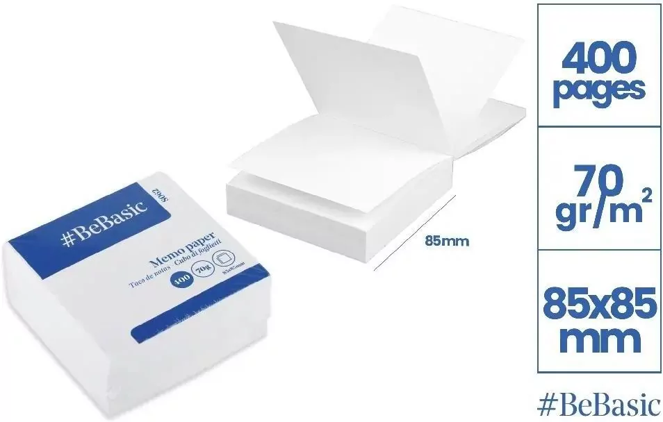 Karteczki 85x85mm 400K białe - tantis.pl