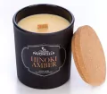 Świeczka sojowa Hinoki Amber czarna 135g - tantis.pl
