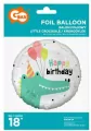Balon foliowy Krokodylek Happy Birthday 45cm - tantis.pl