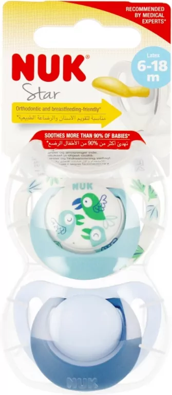 Smoczki lateksowe 6-18m NUK - tantis.pl