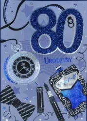 Karnet Przestrzenny: Urodziny 80 mężczyzna