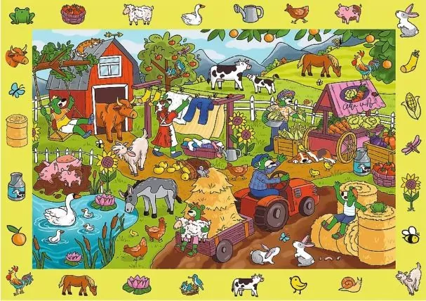 Puzzle 24 Obserwacyjne - Spy Guy Farma TREFL - tantis.pl