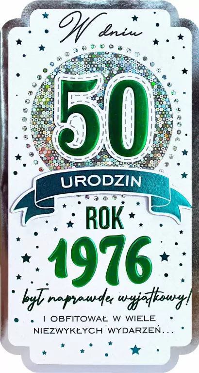 Karnet Urodziny 50 - tantis.pl