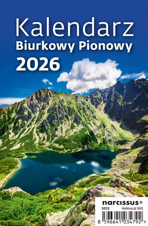 Kalendarz 2026 biurkowy pionowy tygodniowy HELMA - tantis.pl