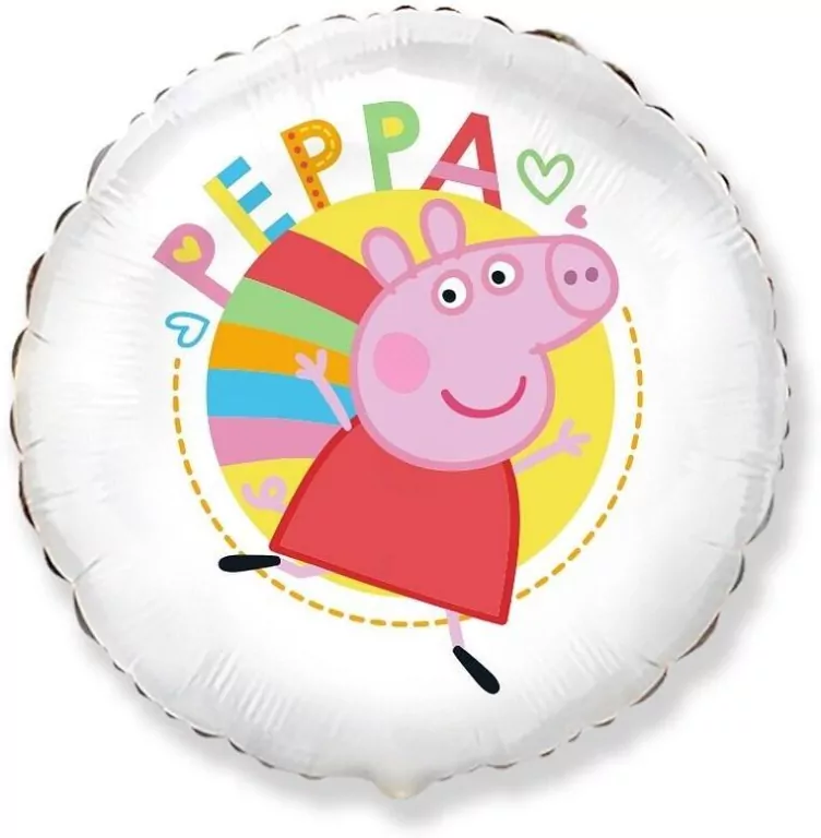 Balon foliowy FX - Peppa White 45cm - tantis.pl