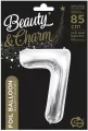Balon foliowy 7. Srebrna 85cm - tantis.pl