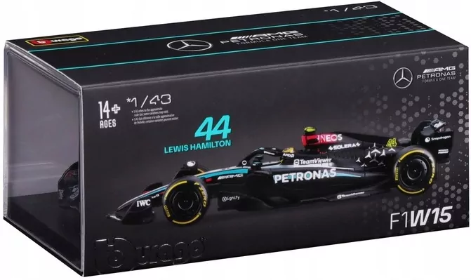 Mercedes-AMG Petronas F1 W15 Hamilton 1:43 BBURAGO - tantis.pl
