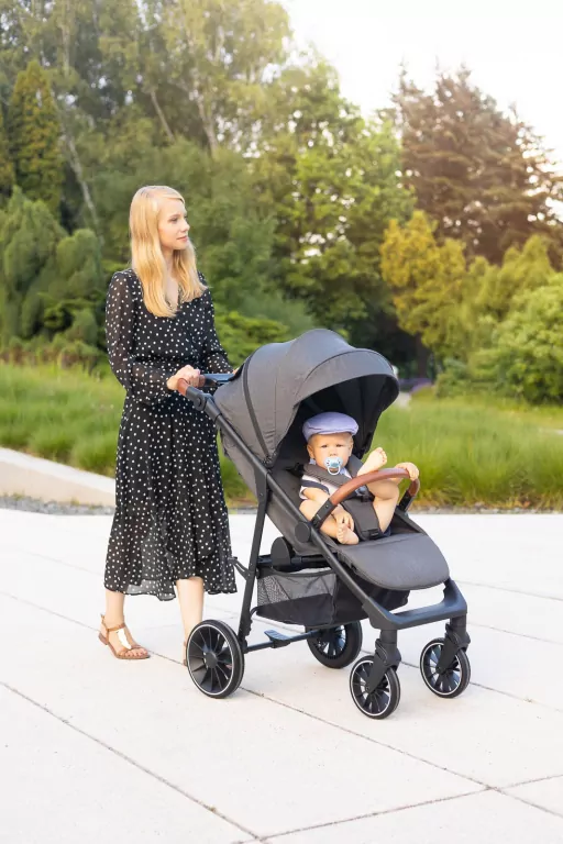 Caretero Elma wózek spacerowy ciemny czarny - tantis.pl