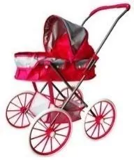 Wózek gondola duże koła różowy - tantis.pl