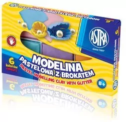 Modelina pastelowa z brokatem. 6 kolorów. - tantis.pl