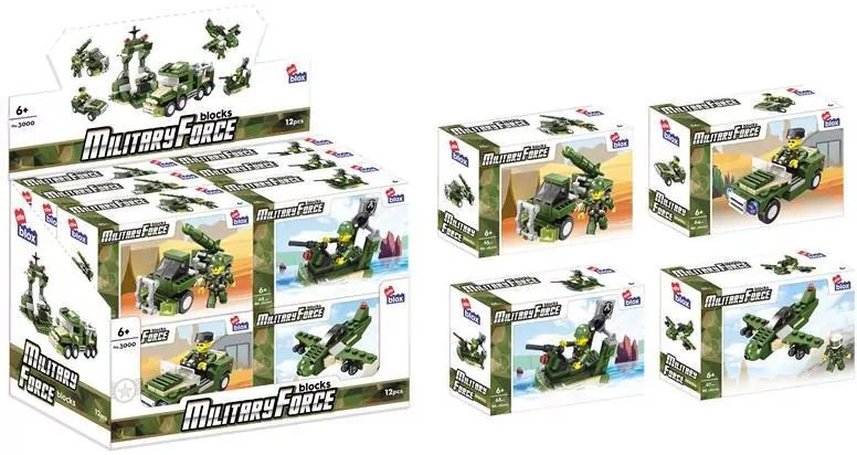 Klocki konstrukcyjne Alleblox Military Force 63-64 elementy, mix - tantis.pl