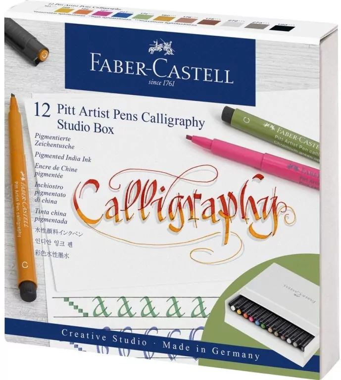 Pisaki do kaligrafii Artist Pen 12sztFABER CASTELL - tantis.pl
