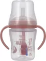NUK. Butelka do nauki picia ze słomką. 150 ml. Miś - tantis.pl