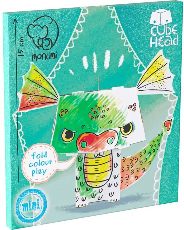 Smok. Złóż i pokoloruj. Cube head - tantis.pl