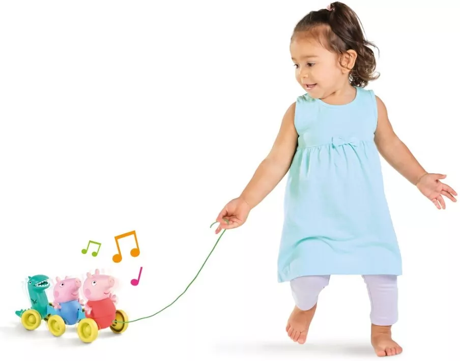 TOMY Toomies. Świnka Peppa rodzinka do ciągnięcia - tantis.pl