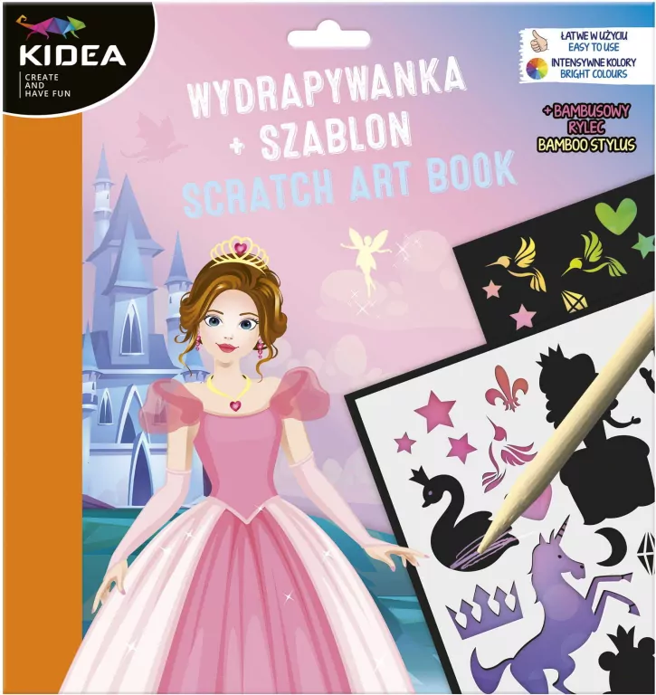 Kreatywne wydrapywanki z szablonami C Kidea - tantis.pl