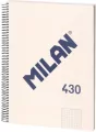 Zeszyt na spirali A4/80K kratka 1918 beżowy MILAN - tantis.pl
