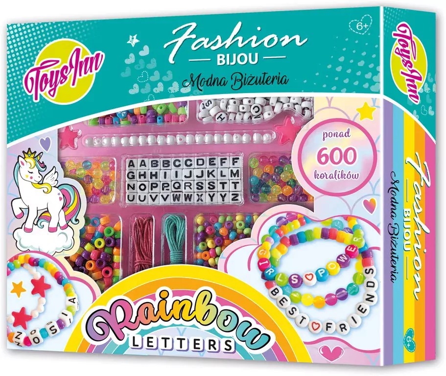 Fashion Bijou. Rainbow Letters. Zestaw koralików. ToysInn - tantis.pl