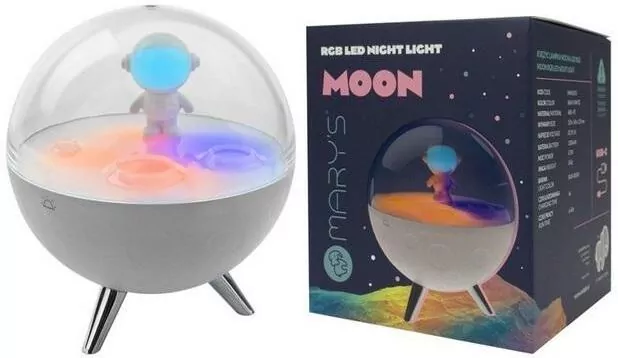 Lampka nocna LED RGB księżyc biały - tantis.pl
