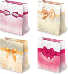 Torebki ozdobne XL-24 Kokardy 10 sztuk