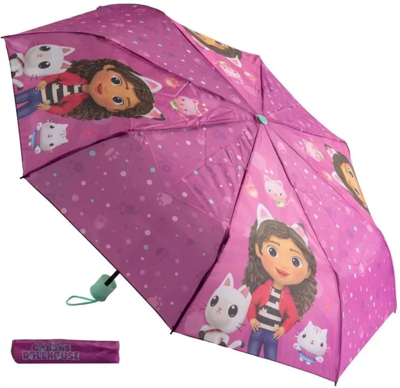 Parasolka składana z pokrowcem Koci Domek Gabi - tantis.pl