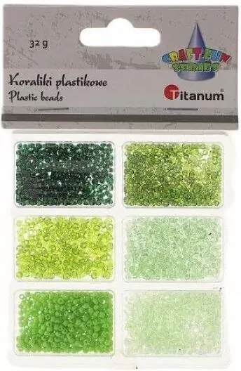 Koraliki plastikowe 6 rozmiarów 32g - tantis.pl