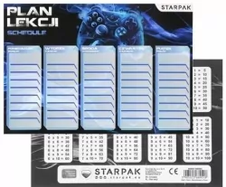 Plan lekcji z tabliczką mnożenia Gaming