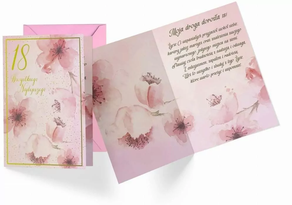 Karnet B6. Urodziny 18 - tantis.pl
