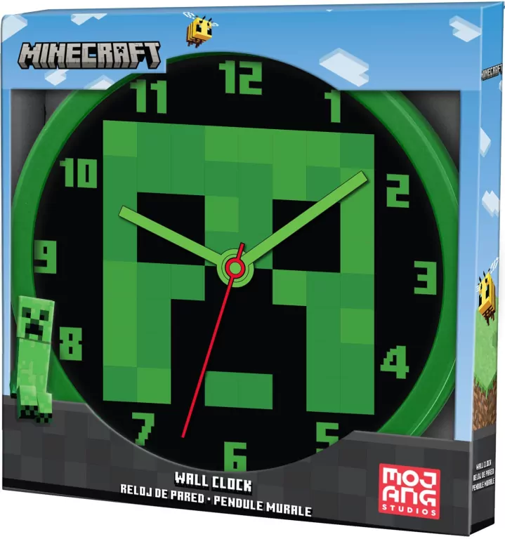 Zegar ścienny Minecraft 25 cm - tantis.pl