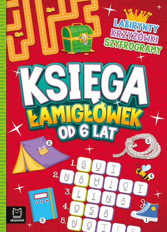 Księga łamigłówek od 6 lat. Labirynty, krzyżówki - tantis.pl