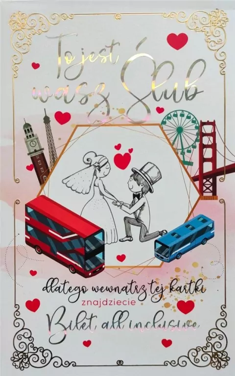 Karnet okolicznościowy. Ślub. YEKU - tantis.pl