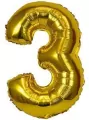 Balon foliowy XXL 3 złoty 61cm - tantis.pl