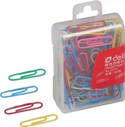 Spinacze kolorowe 29mm DELI - tantis.pl