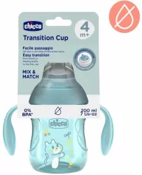 Kubek treningowy z miękkim ustnik 200ml turkus 4m+