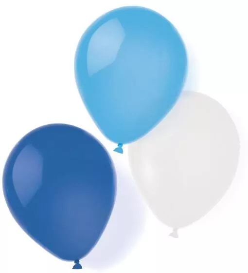 Balony lateksowe sky blue 25,4cm/10 8szt. - tantis.pl