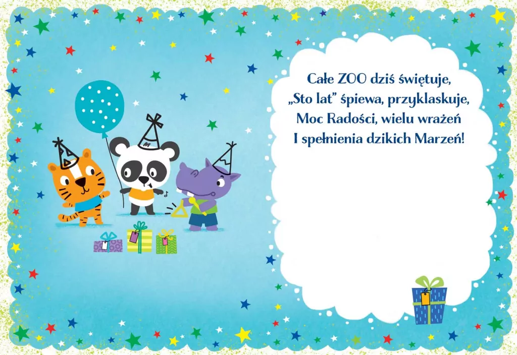 Karnet B6 Urodziny 5 - Zwierzaki - tantis.pl