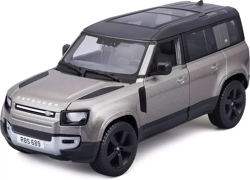 BBURAGO. Land Rover Defender 2022 silver 1:24 - tantis.pl