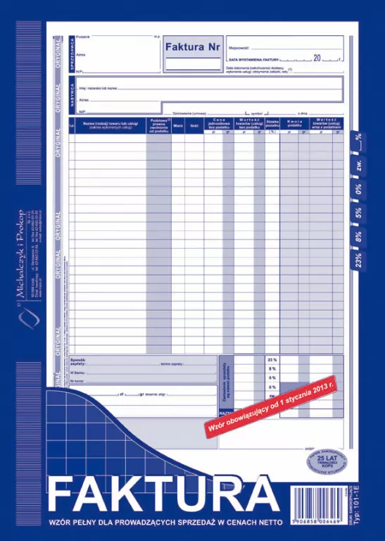 Faktura wzór pełny 101-1E - tantis.pl