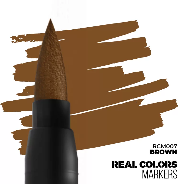 AK Interactive: Real Colors Markers - RCM007 - Brown - tantis.pl