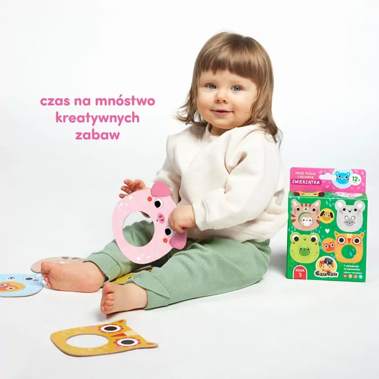 CzuCzu. Zwierzątka. Moje puzzle z dziurką. 12m+ - tantis.pl