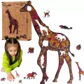 Puzzle drewniane eko 102. Cętkowana żyrafa - tantis.pl