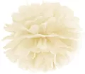 Pompon bibułowy kremowy 35cm - tantis.pl