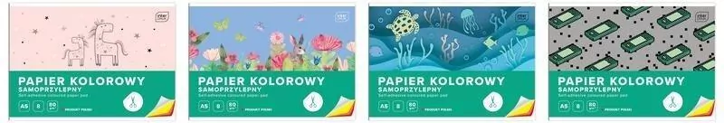 Papier kolorowy samoprzylepny A5/8K 80g - tantis.pl